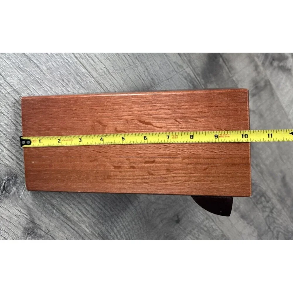 Cutco 5 Slot Knife Block Honey Oak Wood Heavy‎ with Side Scissor Holder USA Made